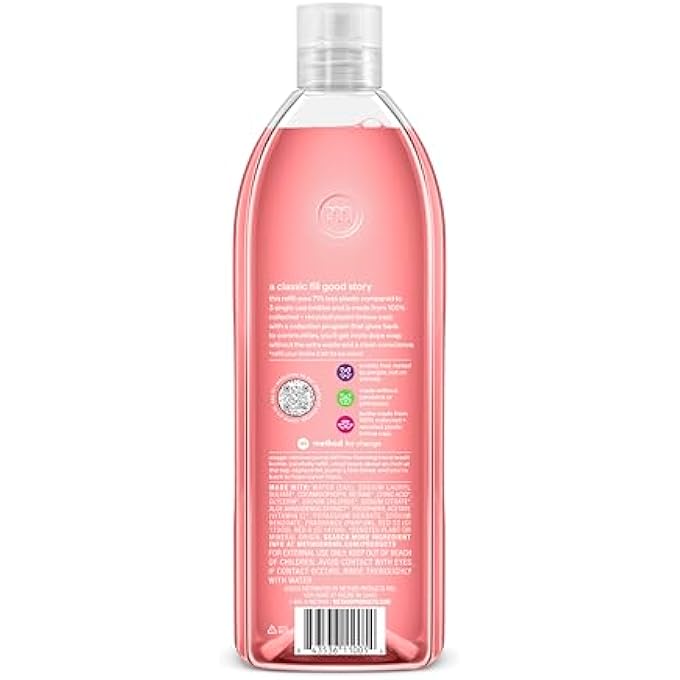 Method FOAMING HAND SOAP, REFILL, PINK GRAPEFRUIT, RECYCLABLE BOTTLE, BIODEGRADABLE FORMULA, 28 OZ, (PACK OF 1) (PACKAGING MAY VARY) - Image 2